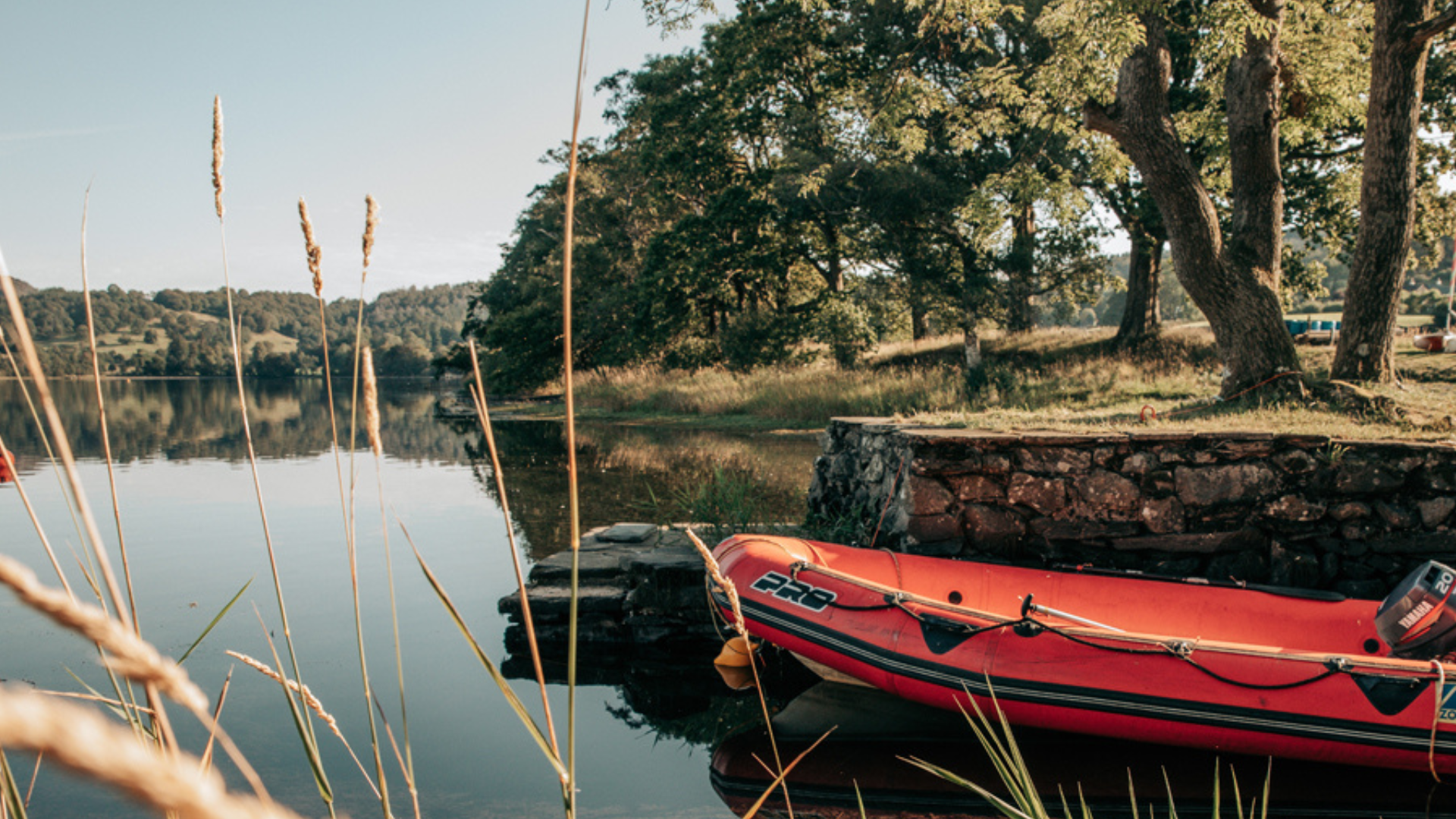 A canoe on the river